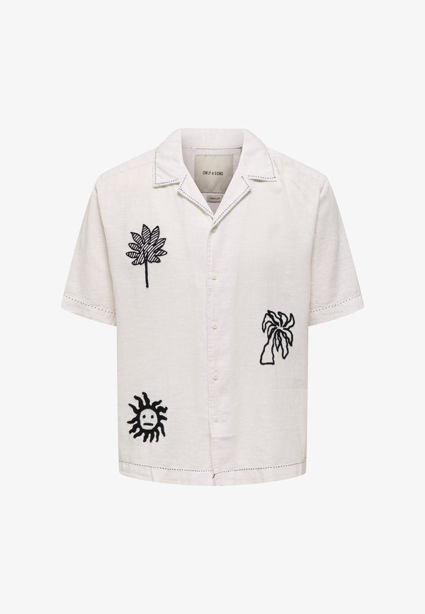CAIDENLY EMBROIDERY SS RESORT - Shirt - weiß