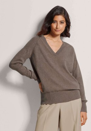 Trui - dark taupe   melange