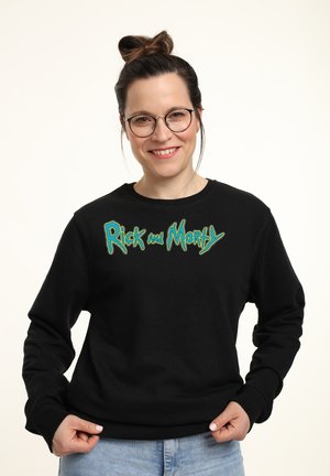 RICK AND MORTY LOGO GRAPHIC - Sweatshirt - black