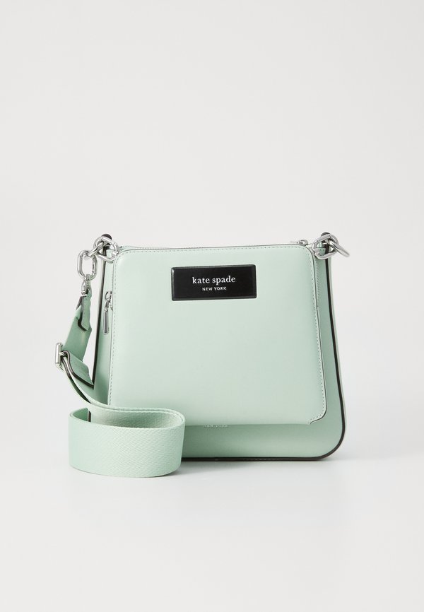 LABEL CROSSBODY - Cross body bag - pistachio ice