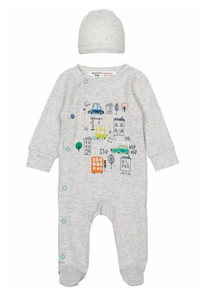 BABY SET SLEEPSUIT AND HAT - Jumpsuit - grey