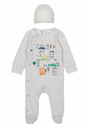 BABY SET SLEEPSUIT AND HAT - Sleep suit - grey