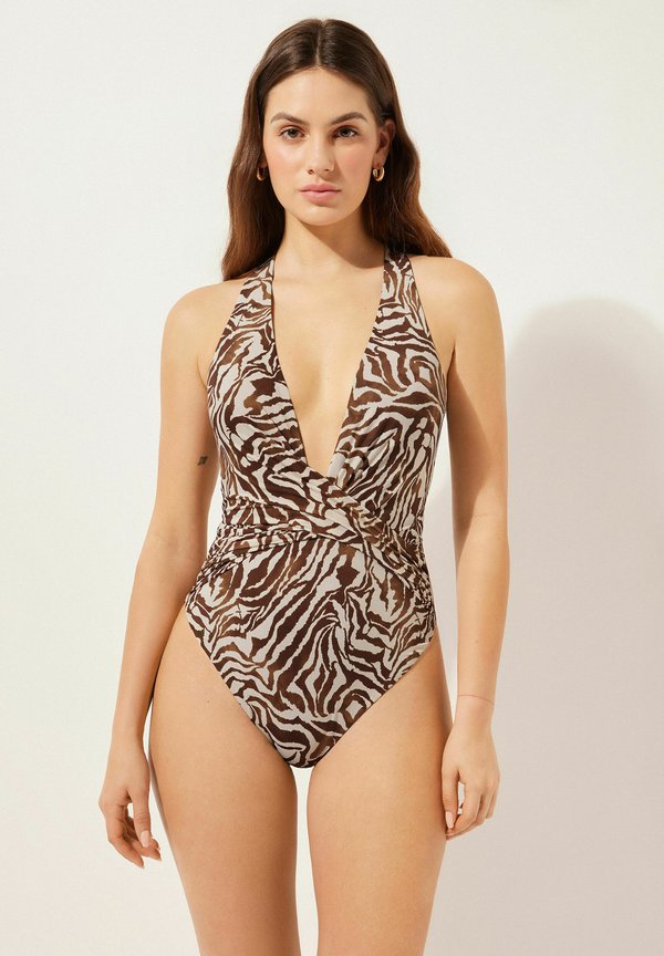 BROWN ZEBRA - Badeanzug
