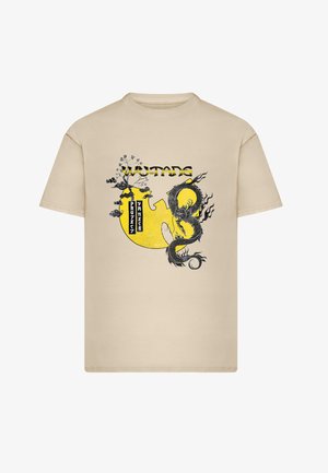 Merchcode, WU TANG DRAGON LOOSE TEE - Nyomott mintás póló - whitesand
