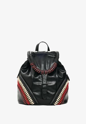 Desigual, SMALL EMBROIDERED BACKPACK - Rugzak - black
