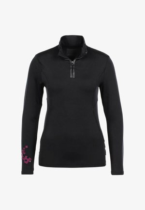 Peak Mountain T-shirt à manches longues - noir fuchsia