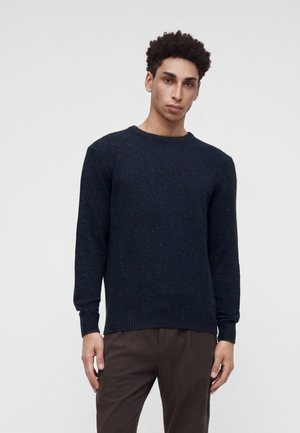 GANT, WOOL BLEND NEPS C-NECK - Pullover - evening blue