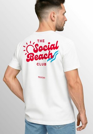BACK SOCIAL BEACH CLUB CASUAL GRAFIK FÜR STRAND - T-Shirt print - weiß