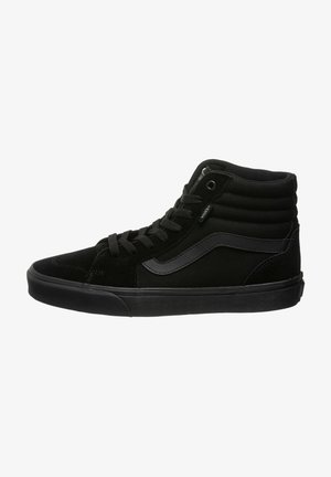 Vans FILMORE HI - Sneaker high - suede canvas black black