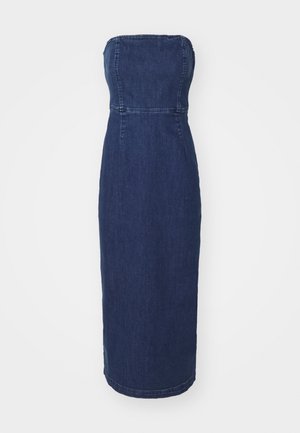 GAP STRAPLESS MIDI - Denimkjoler - medium wash