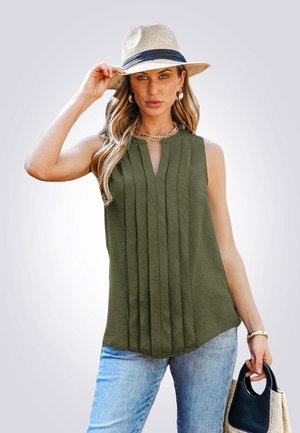 SLEEVELESS CROP  - Top - dark green