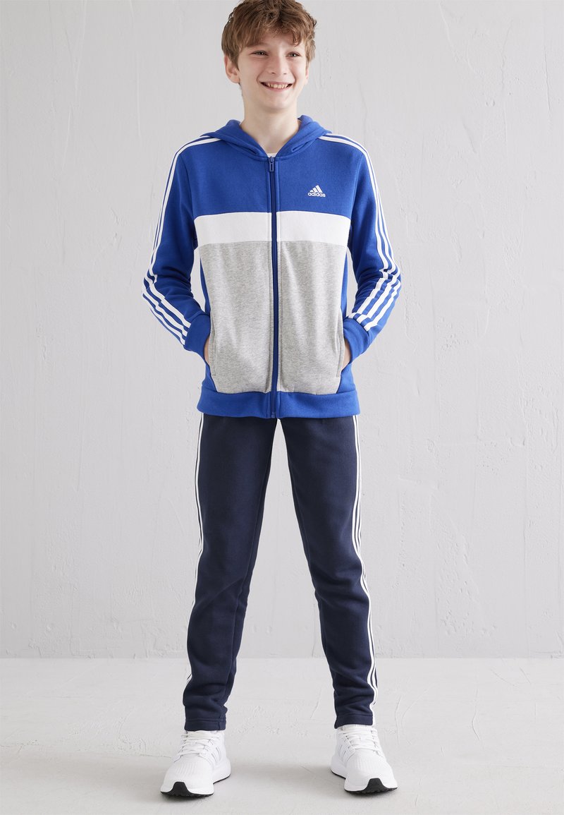 adidas Performance TIB FL SET - Chándal - semi lucid blue/white/medium grey heather