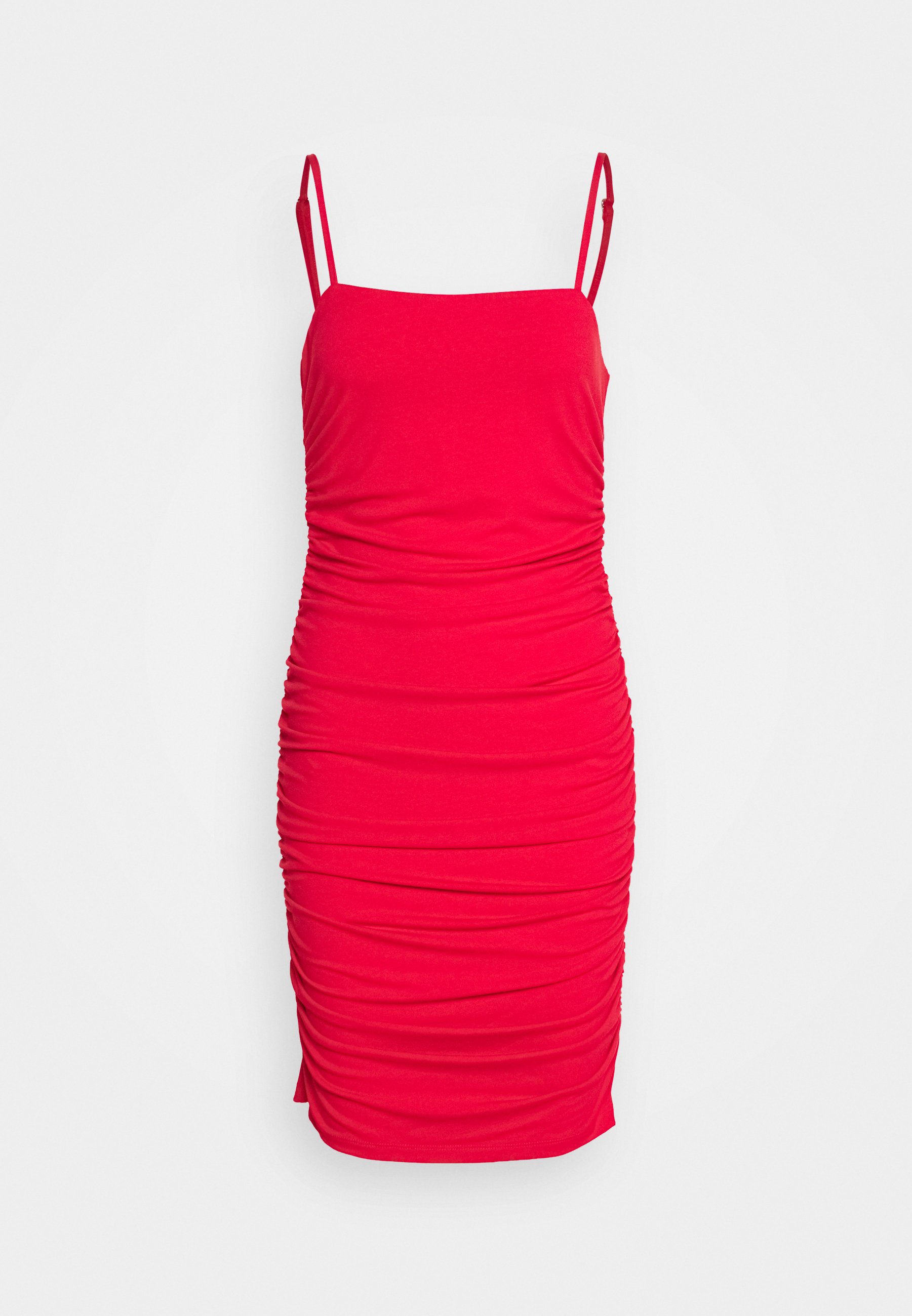 Na Kd Pamela Reif X Na Kd Thin Strap Dress Cocktailkleid Festliches Kleid Red Rot Zalando De