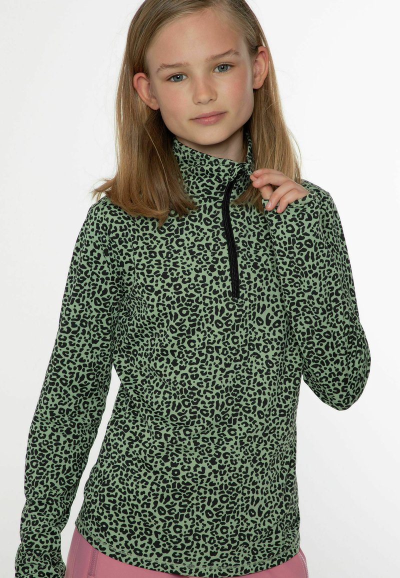 Kinder Pullover | Protest 1/4 ZIP TOP FIENE JR Fleecepullover juniper/hellgrün - MB90596 Kinder Pullover | Protest 1/4 ZIP TOP FIENE JR Fleecepullover juniper/hellgrün - MB90596