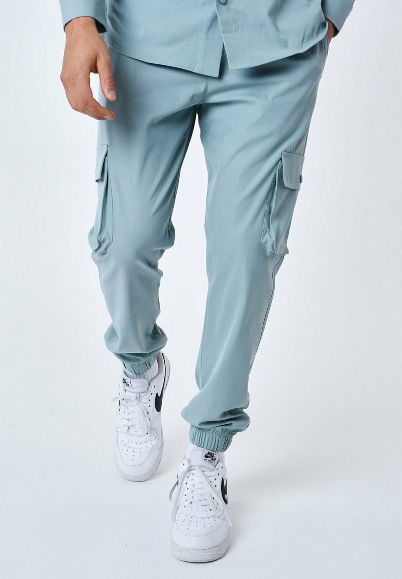 Project X Paris STYLE - Pantalon cargo - bleu/vert