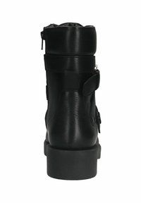 sacha Enkellaarsjes met plateauzool - black