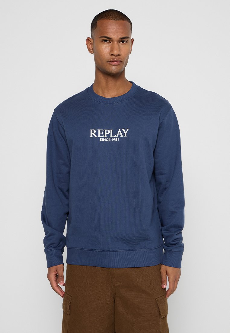 Replay Sweater donkerblauw