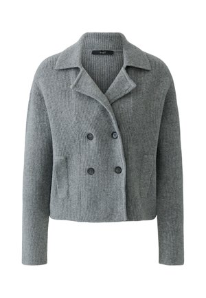 Oui, STRICKJACKE - Strickjacke - steel grey