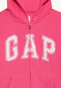 GAP LOGO - Majica s kapuljačom i patentnim zatvaračem - pink jubilee