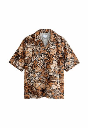 Next, REGULAR FIT - JAPANESE STYLE PRINT SHORT SLEEVE SHIRT  . - Shirt - brown floral