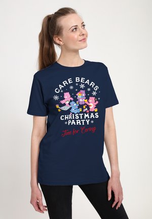 CARE BEARS CHRISTMAS PARTY TIME FOR CARING - Camiseta estampada - navy blue