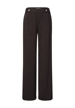 Street One Studio, WIDE LEG HOSE IM LOOSE FIT MIT GÜRTELDETAIL - Bukser - charred brown