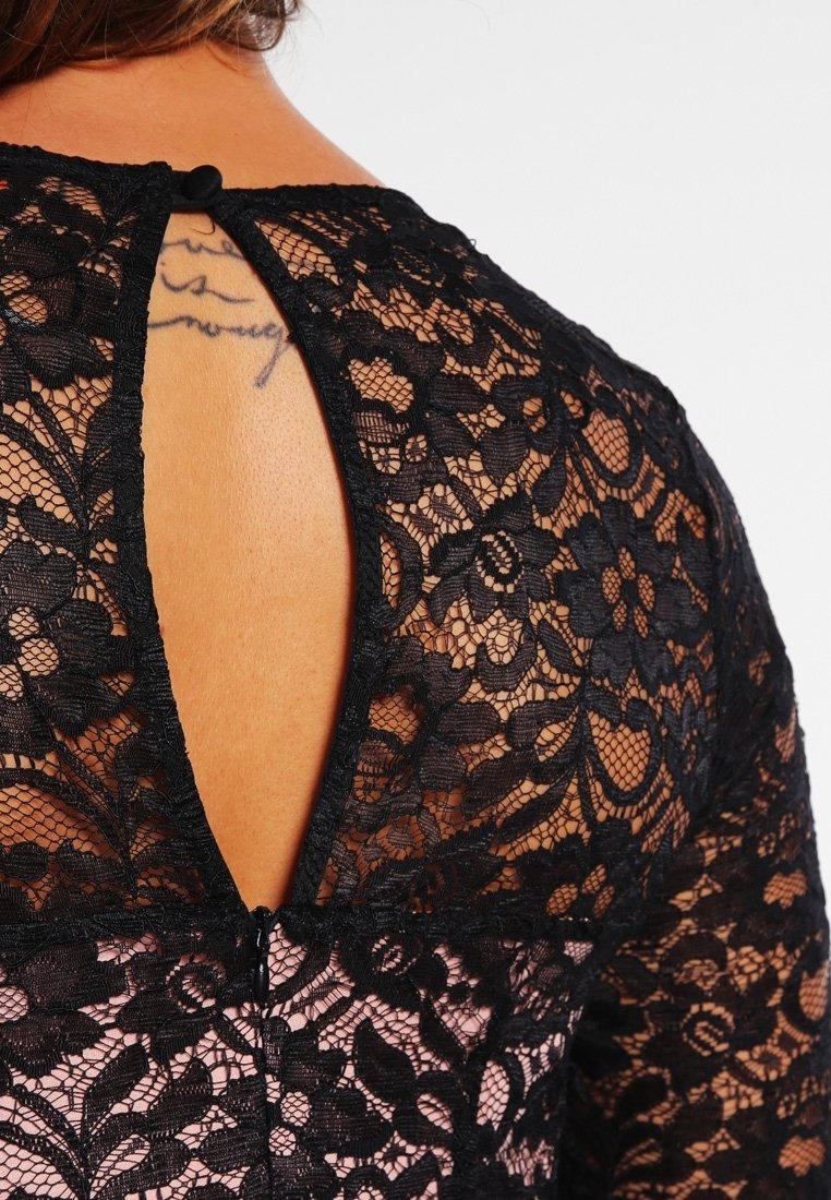 DOROTHY PERKINS Robe en dentelle Dames Robe T EU 36 noir élégant