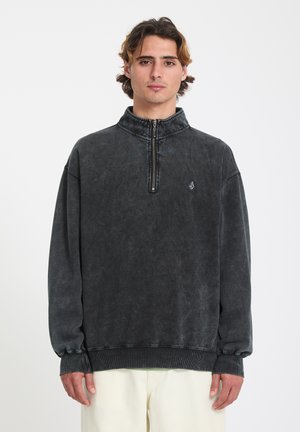 SINGLE STONE QUARTER ZIP - Sweatshirt - light acid black