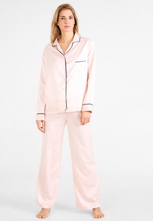 Bluebella ABIGAIL SHIRT AND TROUSER SET - Pyjama - pale pink/black