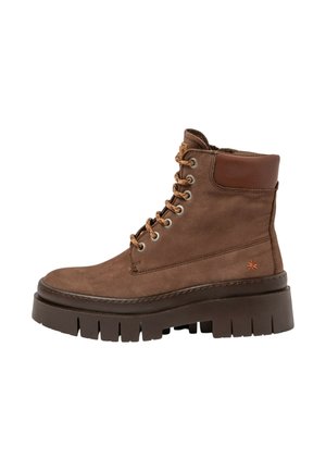 Platform ankle boots - brown