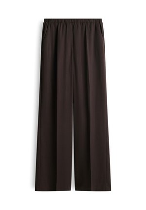 OPUS PANTS, OPUS PANTS WIDE LEG PANTS MUCIA SMOOTH - Stoffhose - affogato