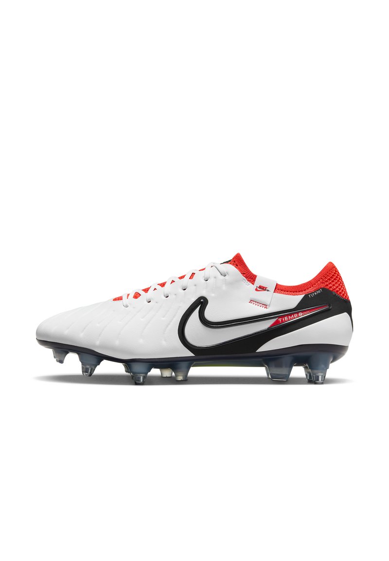 Nike Performance - NIKE TIEMPO LEGEND 10 ELITE - Moulded stud football boots - white bright crimson black, Enlarge