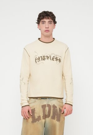 FAITHLESS CROSS APPLIQUE - Μπλούζα με μακριά μανίκια - off-white