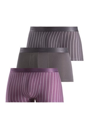 3 PACK - Boxer brief - aubergine gestreift anthrazit anthrazit gestreift