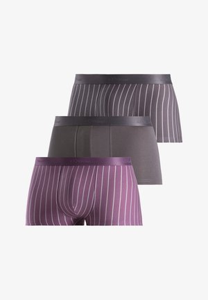 3 PACK - Trumpikės - aubergine gestreift anthrazit anthrazit gestreift