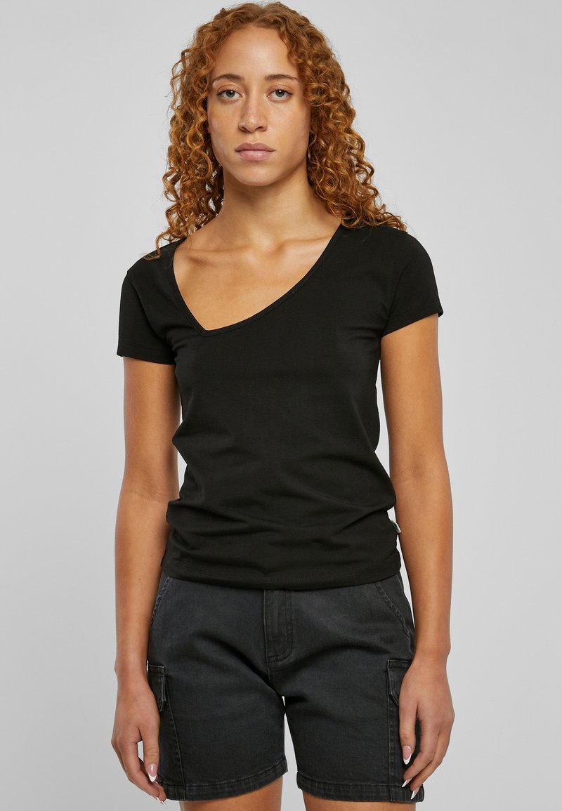 Urban Classics - ASYMMETRIC NECKLINE  - Lihtne T-särk - black, Suurenda