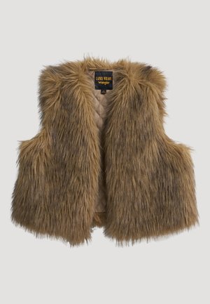 Wrangler, WRANGLER X LAINEY WILSON FAUX FUR VEST - Vesta - brown