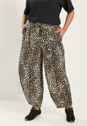 Yours Clothing, PLUS SIZE WIDE LEG TROUSERS - Stoffhose - brown