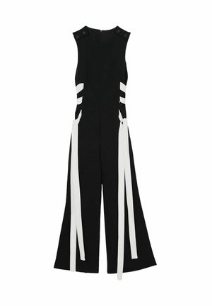 SIDE WIDE-LEG - Buksedragter - navy/white