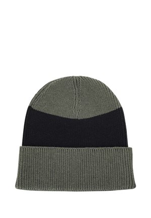 MELA, KALI STRICKMÜTZE UNISEX - Beanie - grün melange schwarz gestreift
