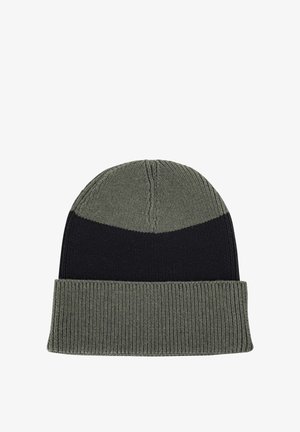 MELA, KALI STRICKMÜTZE UNISEX - Mütze - grün melange schwarz gestreift