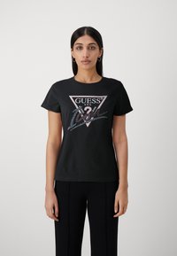 Guess - ICON - T-shirt print - jet black Miniatuurafbeelding 1