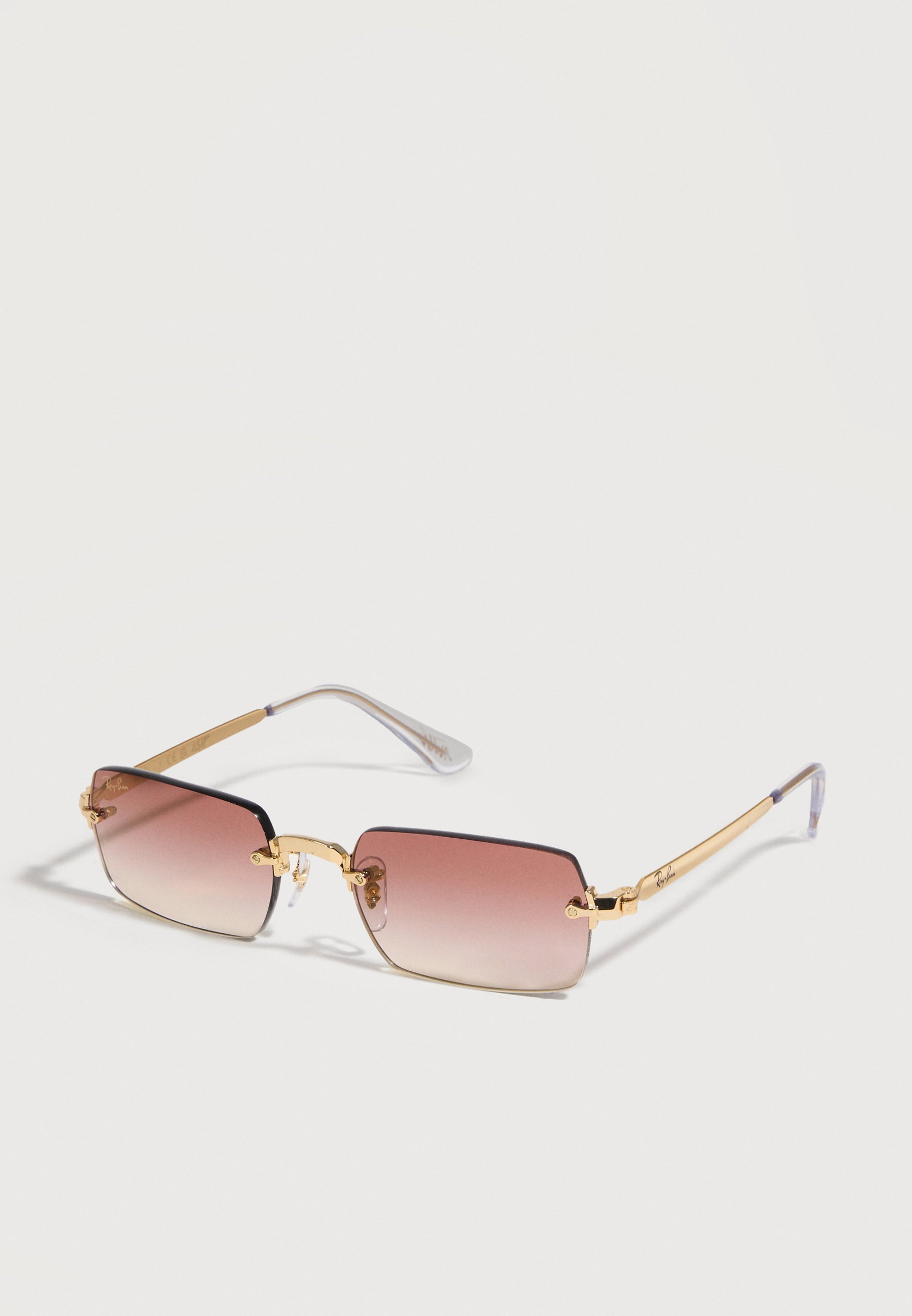 Ray-Ban Pink Lens Rimless Sunglasses Gold Frame Ray-Ban Aviator Sunglasses: Pink Flash 58/14/135 - HPG Brands main image 4