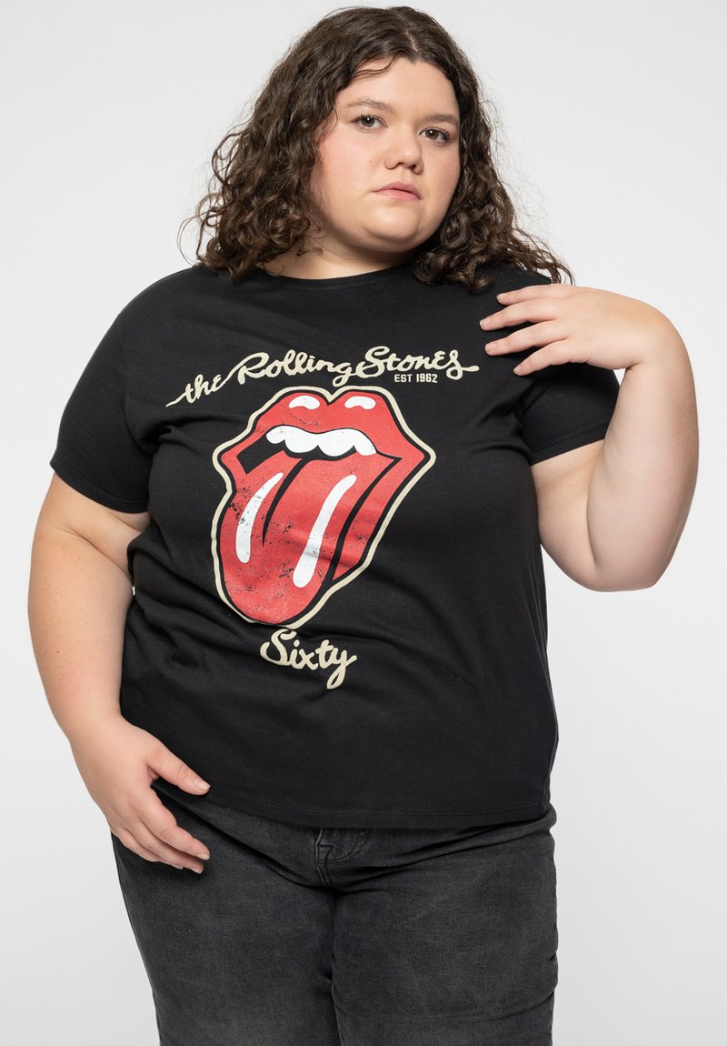 Paradiso Clothing THE ROLLING STONES SIXTY PLASTERED TONGUE - Print T-shirt - black
