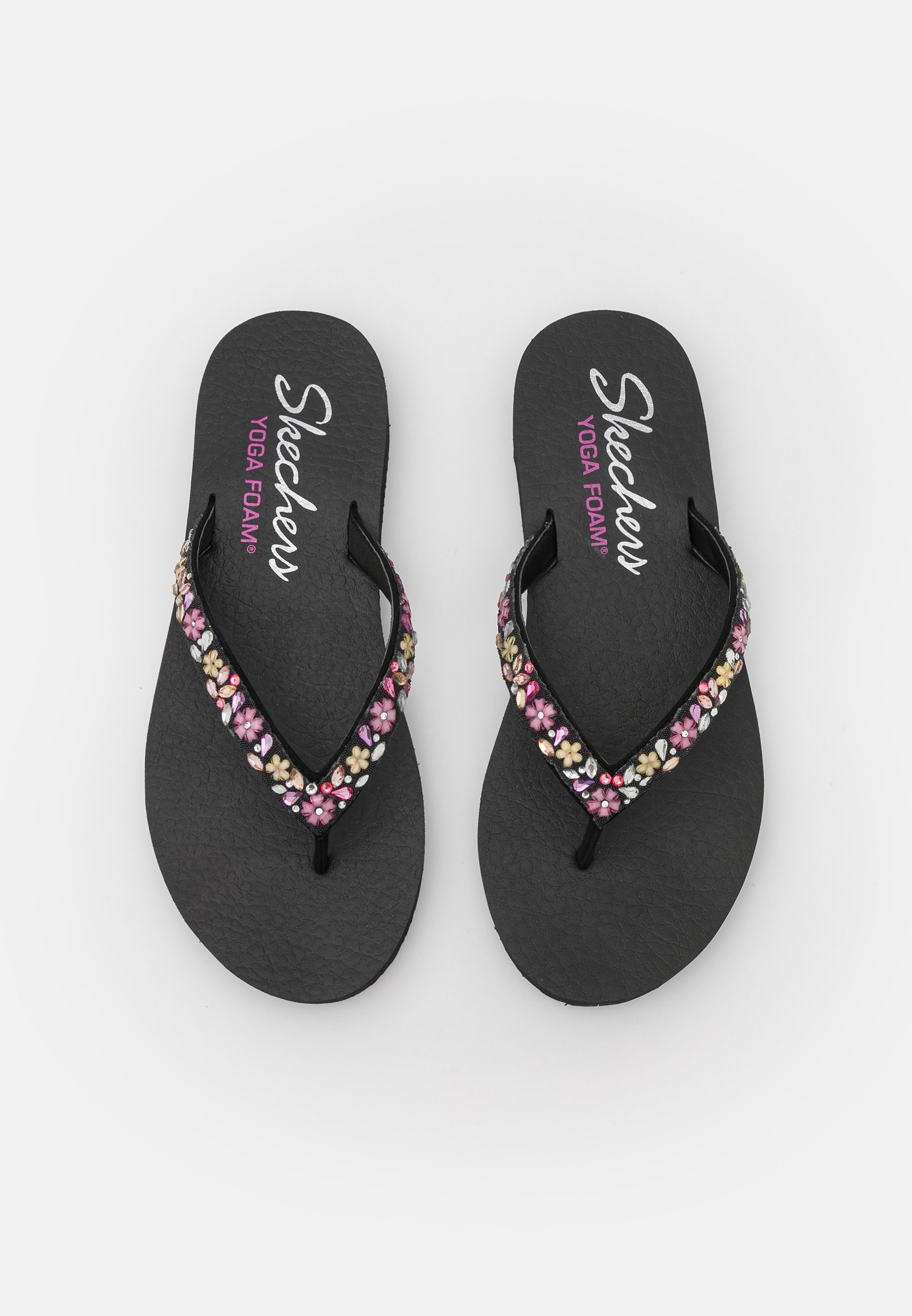 Skechers Meditation Daisy Garden Summer Shoes, Black / 3