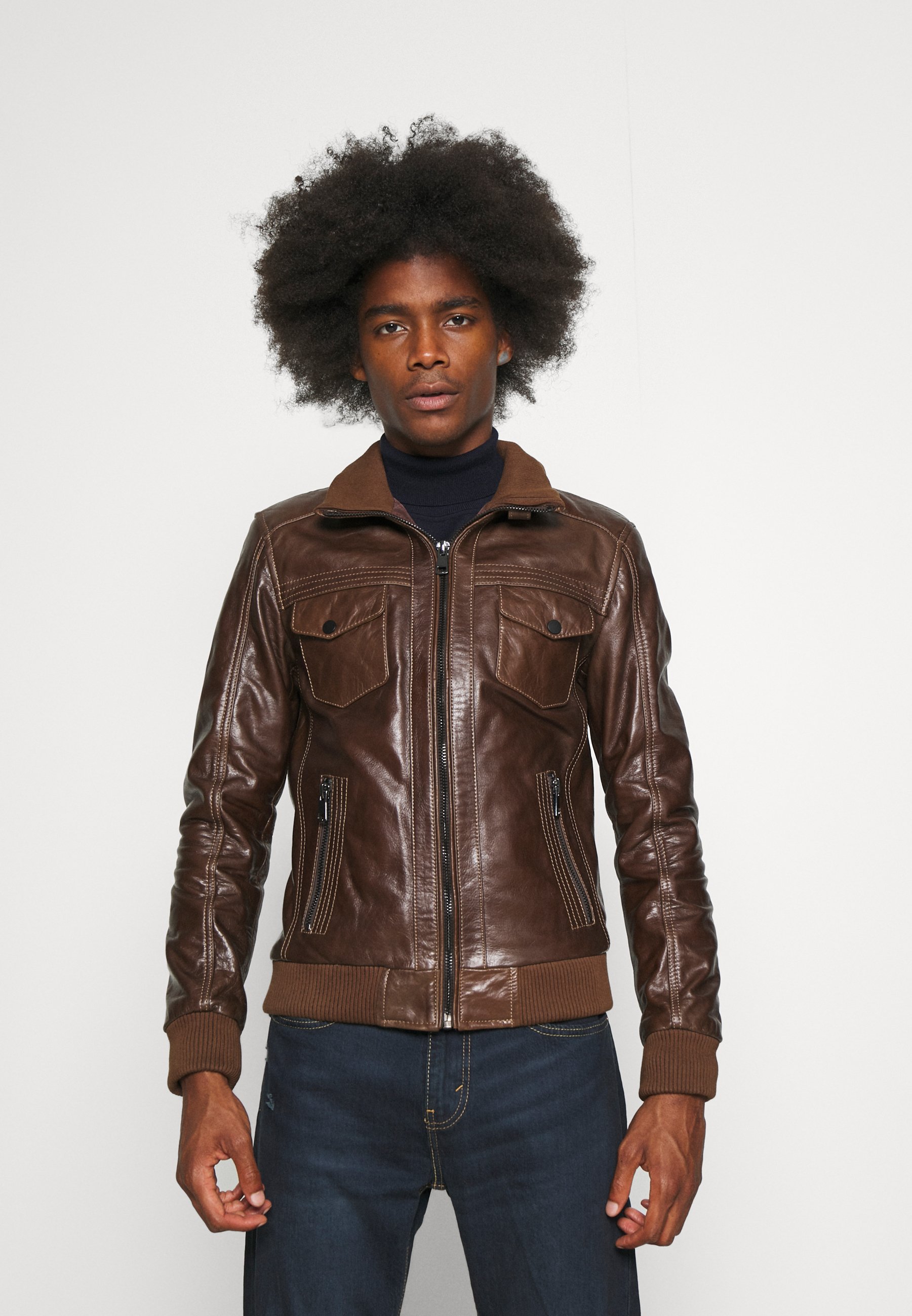 zalando leather jacket