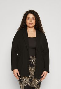 Vero Moda Curve VMCLIVA LONG NOOS - Kort kåpe / frakk - black