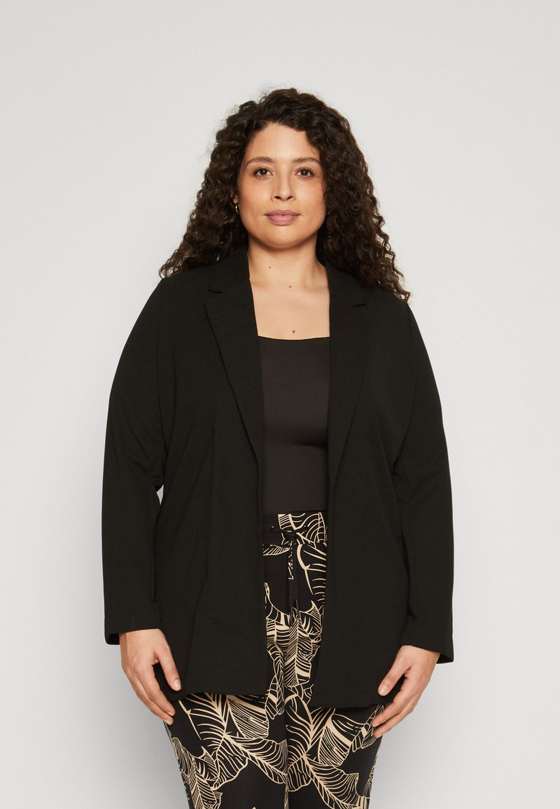 Vero Moda Curve - VMCLIVA LONG BLAZER - Blazer - black, Vergrößern