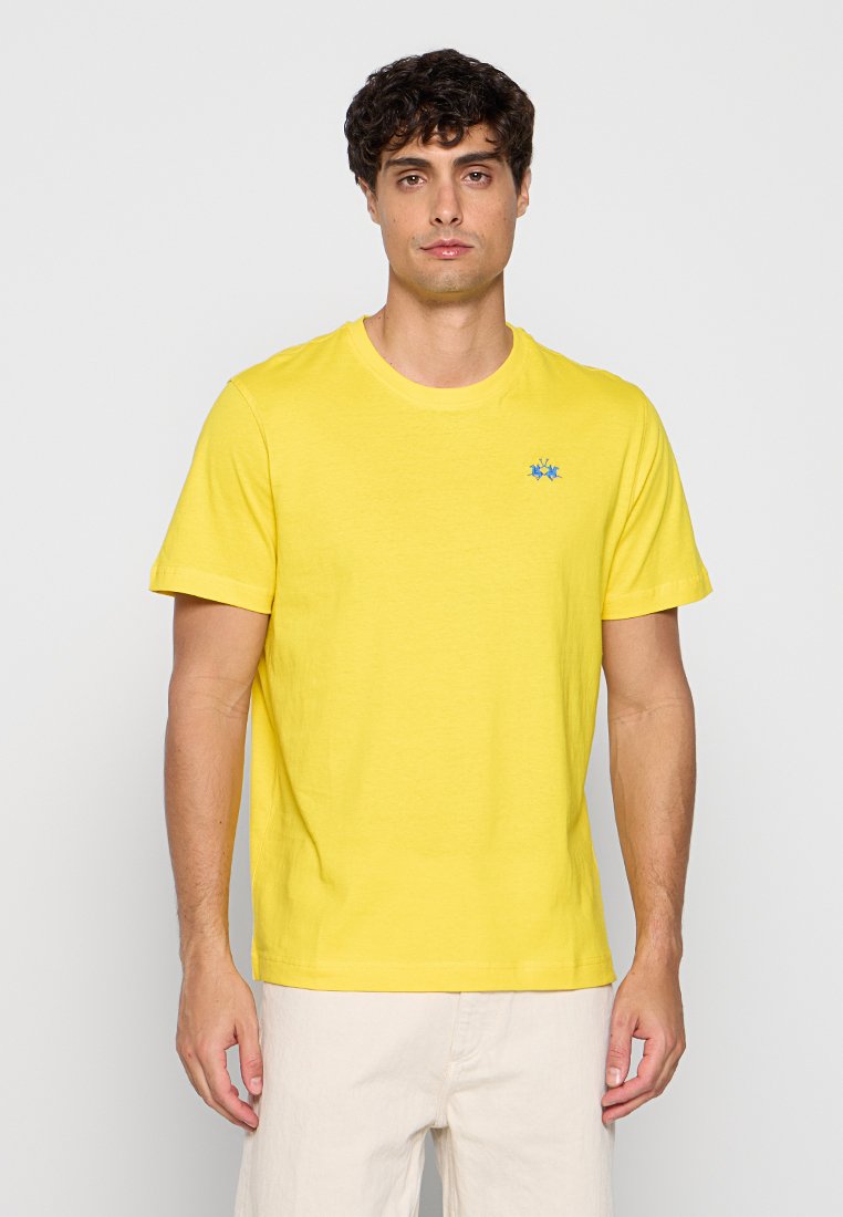 LA MARTINA T-shirt basic geel