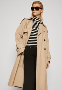 Marc O'Polo DENIM DOUBLE BREASTED WELT POCKETS BELT - Trench - simple stone